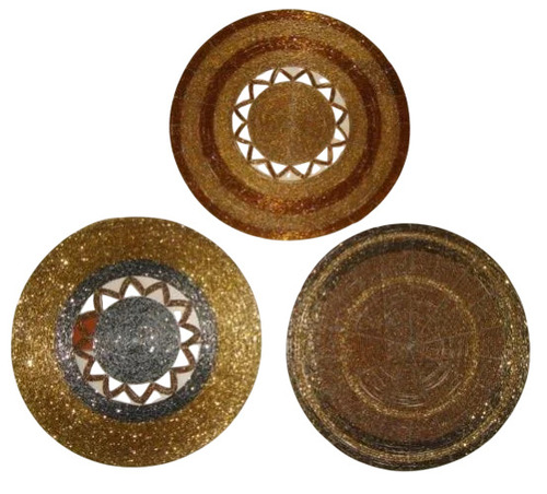 Round Beaded Placemat - Color: Multicolor