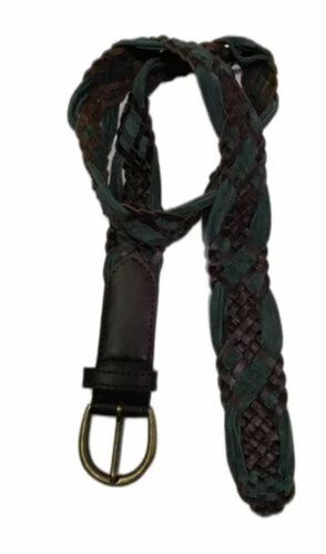 Women Leather Weaving Belt