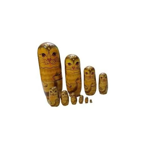 Wooden Cat Family Set