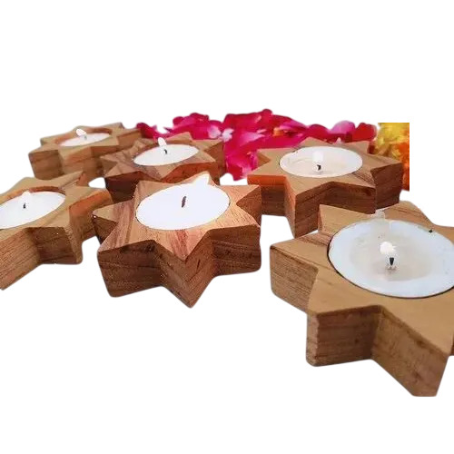 Wooden Star Candle