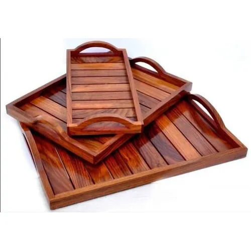 Wooden Tray Set