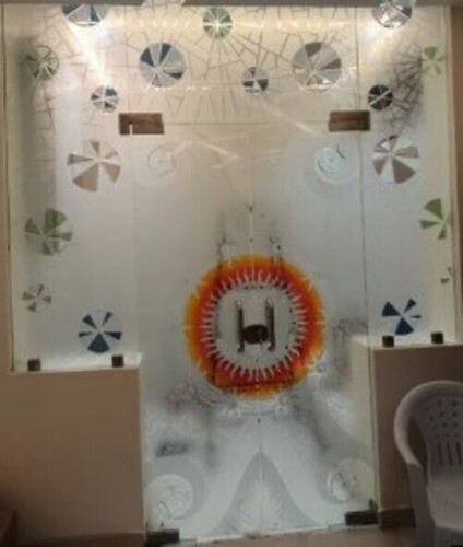 10mm Printed Office Toughened Glass