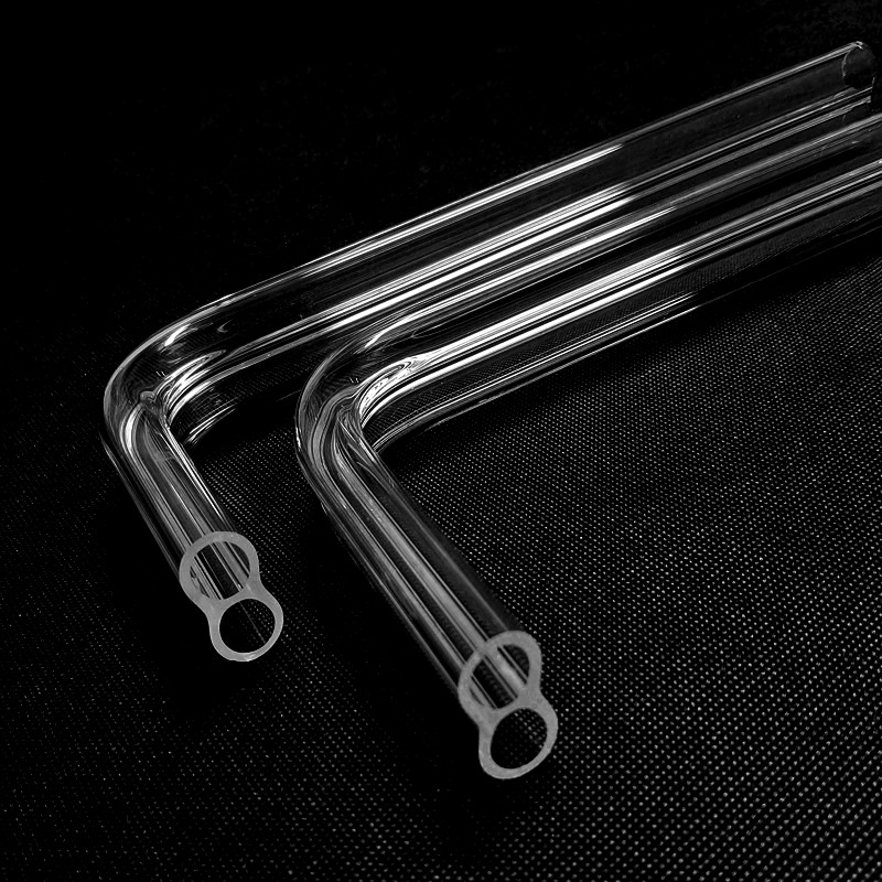 Fused Silica Twin Hole Elbow Tube