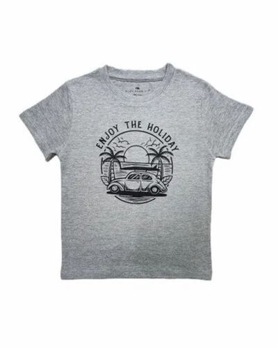 Grey Color Boys T Shirt - Age Group: 5-6 Years