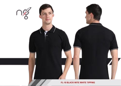 Men Black Color Plain T Shirt