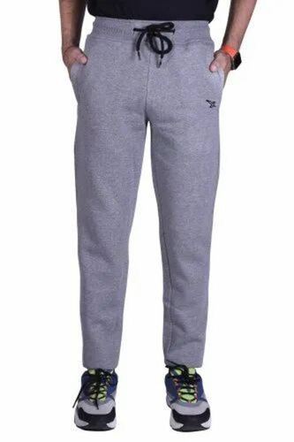 Men Grey Cotton Lycra Lower