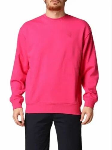 Men Pink Full Sleeves Cotton T Shirt