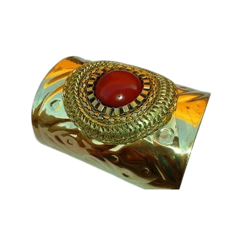 Polished Designer Metal Cuff Bracelet