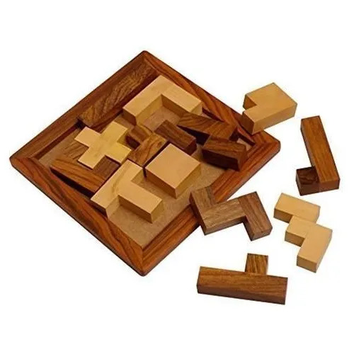 Polished Wooden Puzzle Game