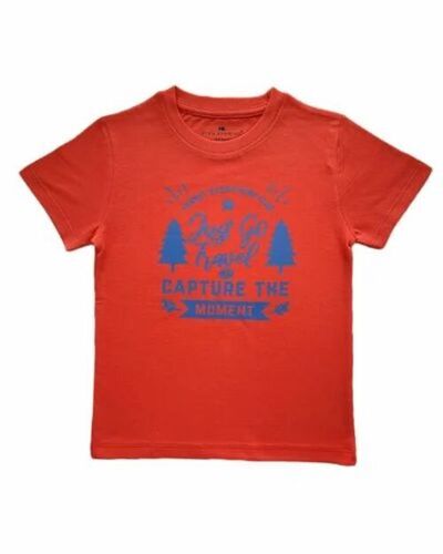 Red Color Boys T Shirt
