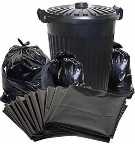 Black Plain Plastic Garbage Bag