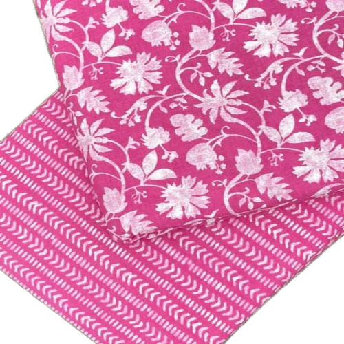 Hand Block Printed Pink Fabrics