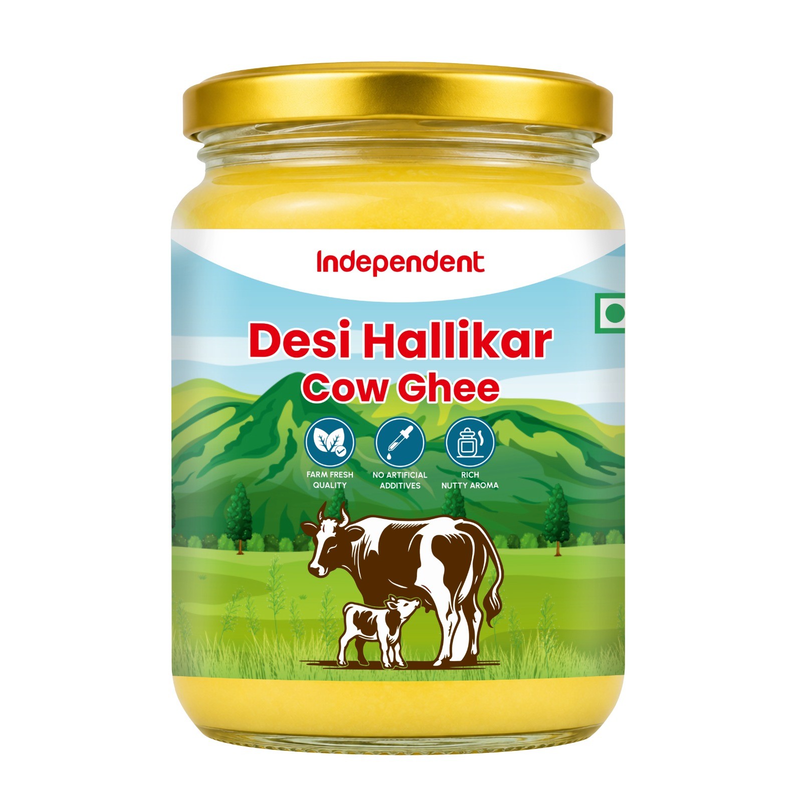 Independent Desi Hallikar Cow Ghee 500Ml - Age Group: Children