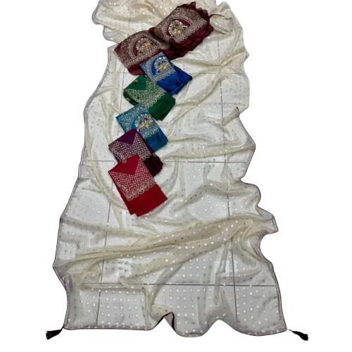 Nc Moss Butti Saree With Silver Jacquard Butti