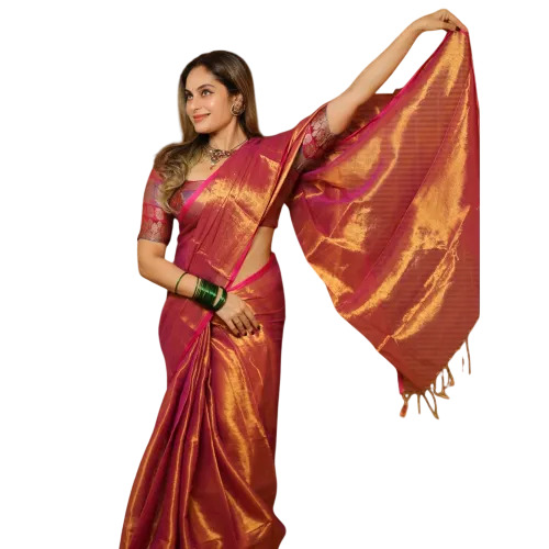 Pink Raga Tissue Saree