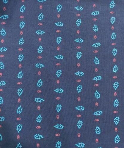 Printed Blue Knitted Fabric
