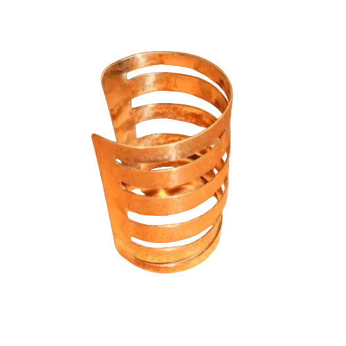 Round Golden Metal Cuff Bracelet