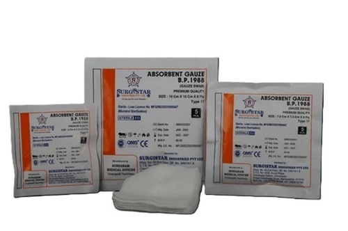 White Sterile Gauze Swab