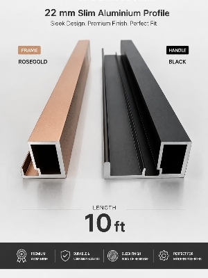 Aluminium Profiles - Color: Rosegold