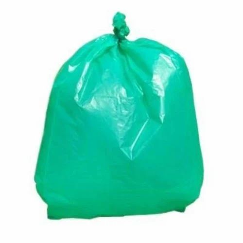 Green Plain Garbage Bag