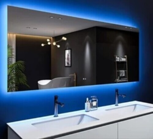 LED Blue Light Glass Mirror