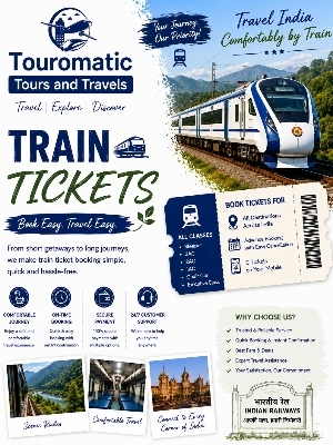 Railway Tickets Booking Services By Touromatic Tours and Travels