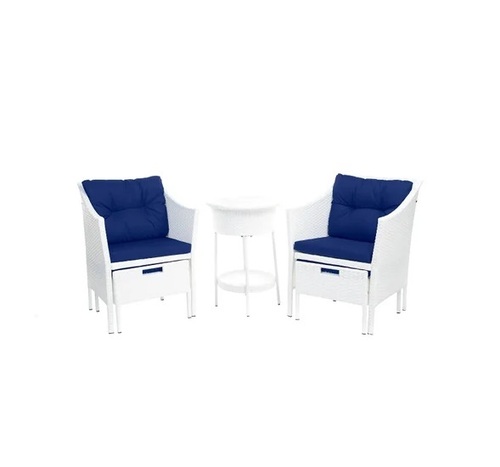 Balcony White Table Chair Set