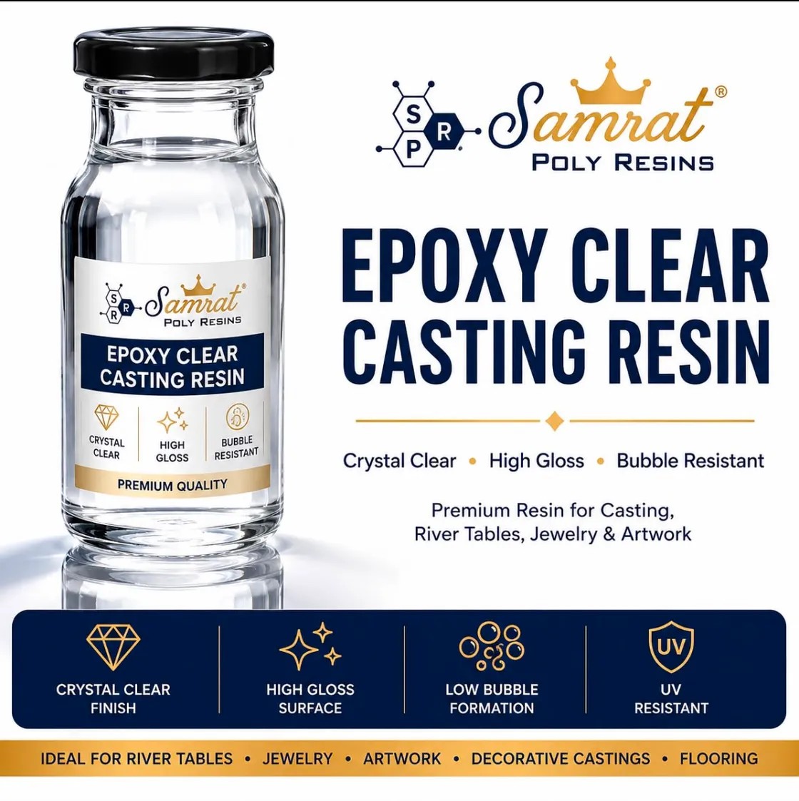 Clear Epoxy Resin For Art Casting And Encapsulation - Application: River Tables