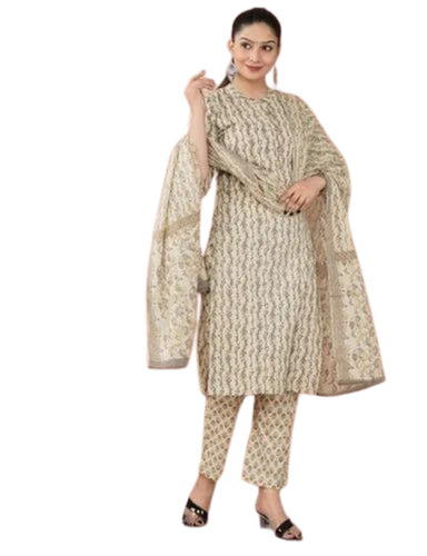 Ladies Block Printed Party Wear Suits