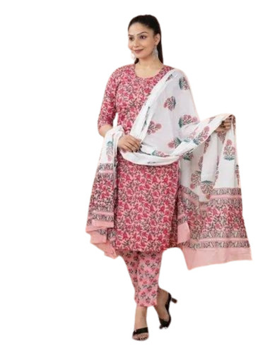 Ladies Block Printed Stitched Suits - Design: Standard