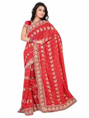 Ladies Red Designer Saree