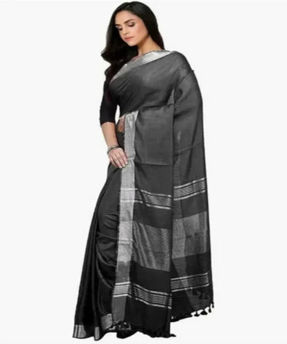 Linen Black Premium Saree