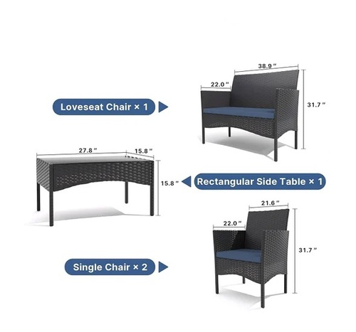 Outdoor Four Chair Table Set