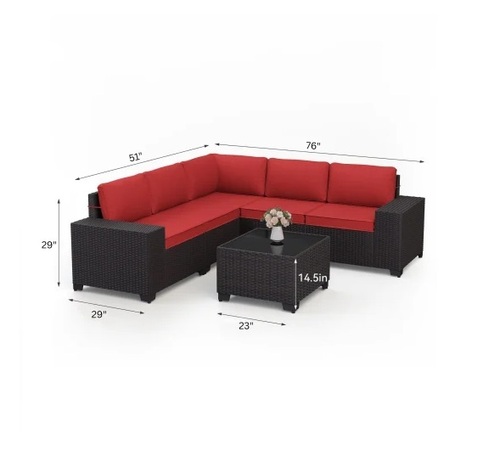 Outdoor Wicker Sofa Set