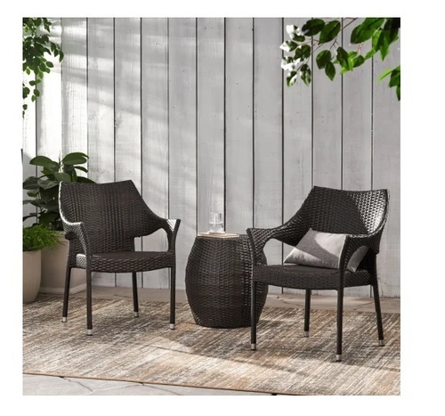 Outdoor Wicker Two Chair Set