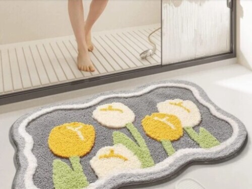 Printed Rubber Bathroom Mat