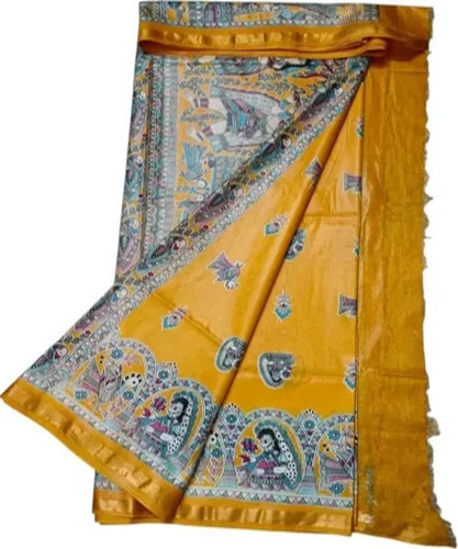 Printed Silk Saree By M K Handloom