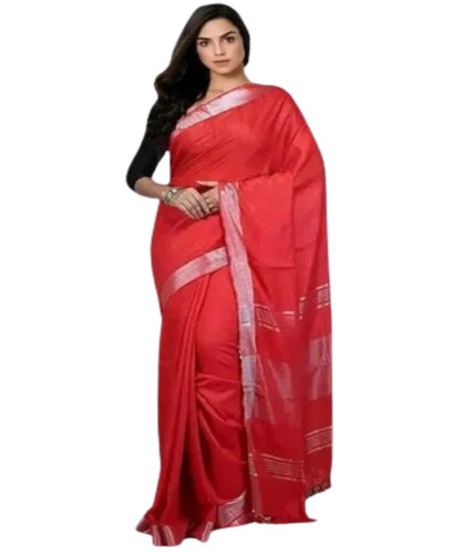 Red Premium Linen Saree