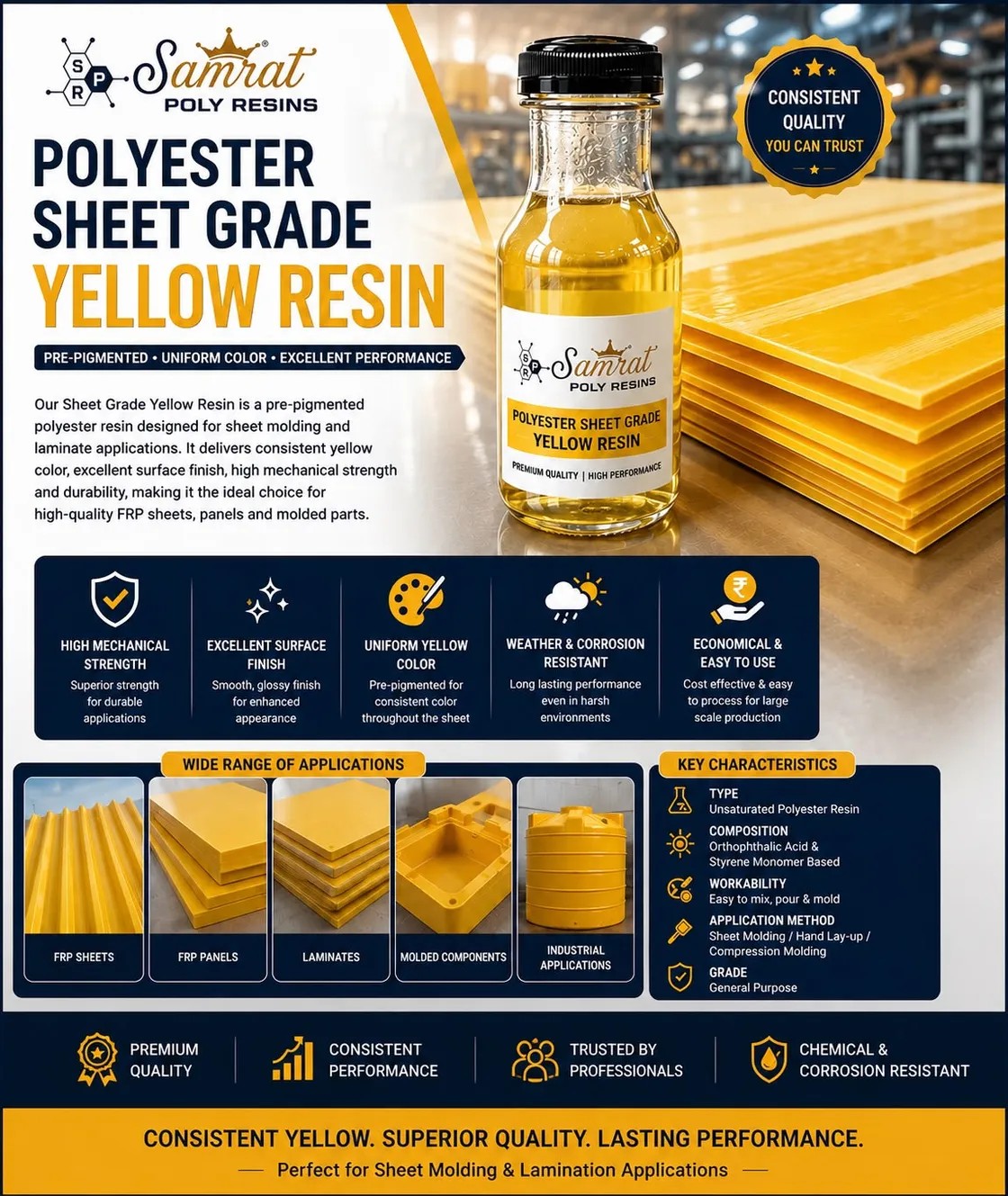 Sheet Grade Yellow Polyester Resin