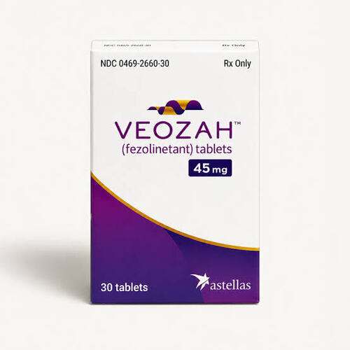 Veozah Fezolinetant Tablets - 45 Mg Non-hormonal, Oral Tablet | Prescription Use, Room Temperature Storage, 2-year Shelf Life USA Delivery