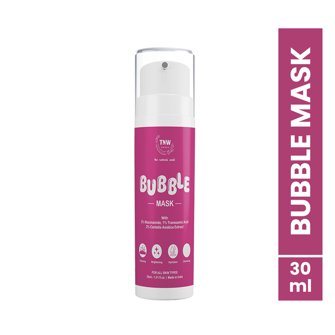 Bubble Face Mask Self Foaming Brightening & Hydrating Cleansing Care 30Ml - Age Group: Adults