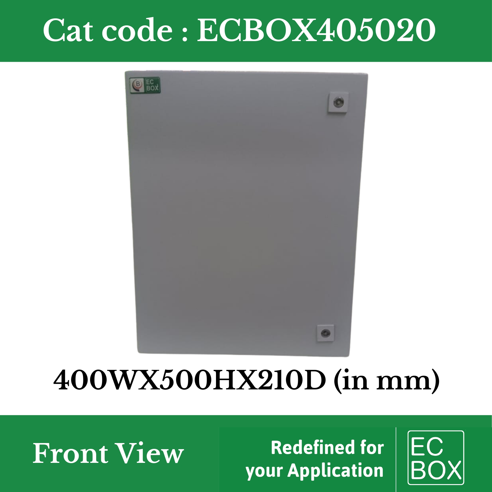 Ecbox405020 Panel Box Enclosure - Color: Grey