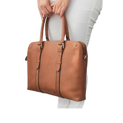 Genuine Leather Laptop Bags - Color: Tan