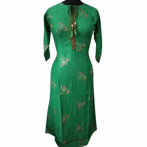 Ladies Rayon Printed Kurtis