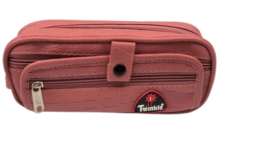 Peach Zipper Pen Pouch