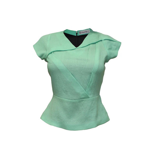 Plain Stylish Tops - Color: Teal Green