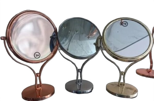 Round Metal Standing Mirror