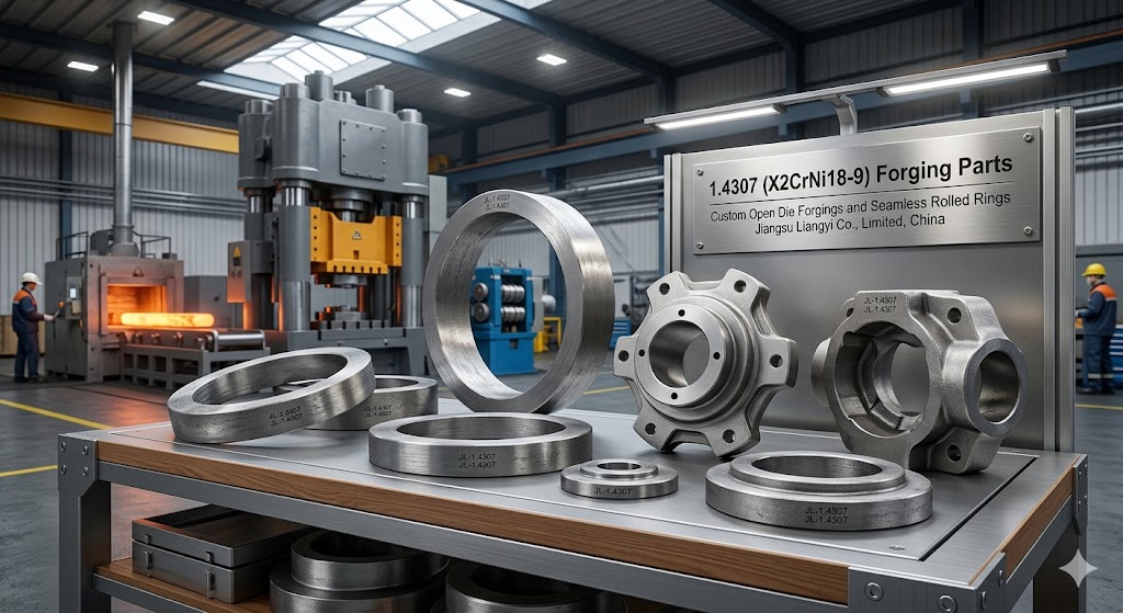 1.4307 X2Crni18-9 304L Low-Carbon Austenitic Stainless Forgings For Food Chemical Process Flanges, Valve Bodies & Fittings - Application: Machine Parts