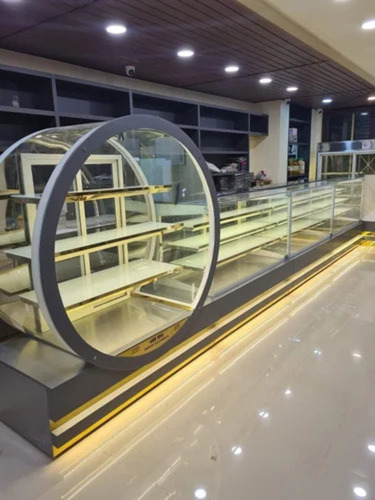 Oval Glass Display Counter