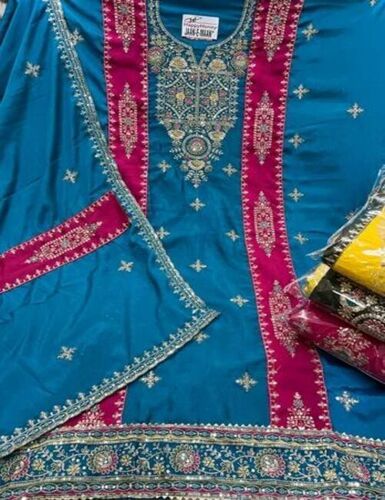 Women Blue Unstitched Suit